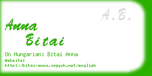 anna bitai business card